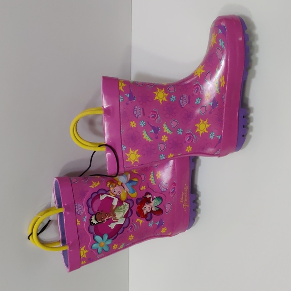 Disney Shoes Toddler Girls Rain Boots Size 56 Disney Princess Theme